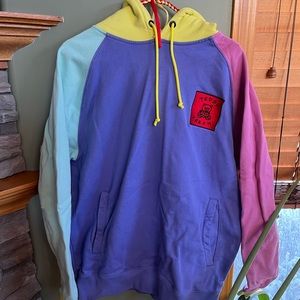 Medium Teddy Fresh Pastel Color Block Hoodie